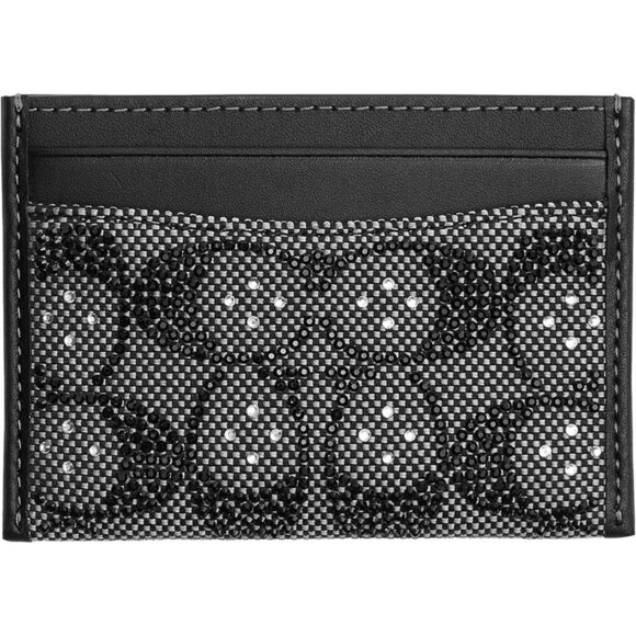Coach Accessories - Crystal Signature Jacquard Essential Card Case